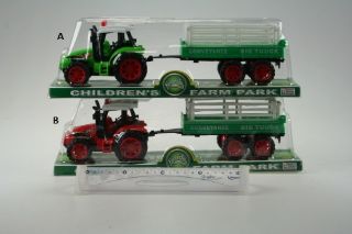 Obrázek z Traktor s přívěsem, plast 32cm,2druhy 